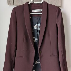 Contemporaine Burgundy Blazer